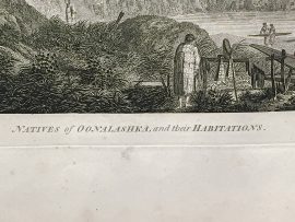 Cook Engraving - Natives of Oonalashka and Their Habitations