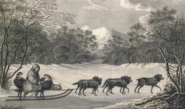 Cook Engraving - A Man of Kamtschataka Traveling in Winter