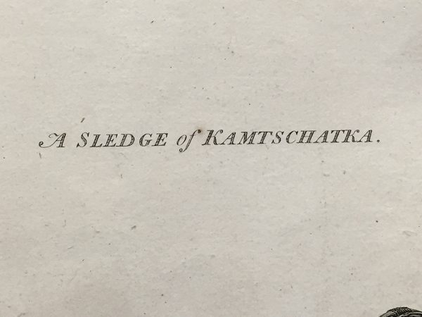 Cook Engraving - A Sledge of Kamtschataka