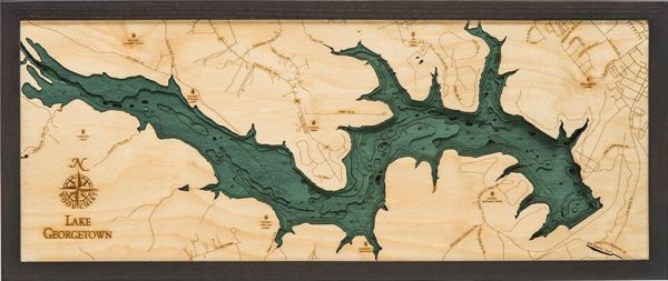 Bathymetric Map Lake Georgetown, Texas