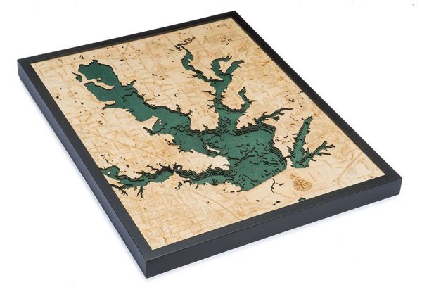 Bathymetric Map Lewisville Lake, Texas