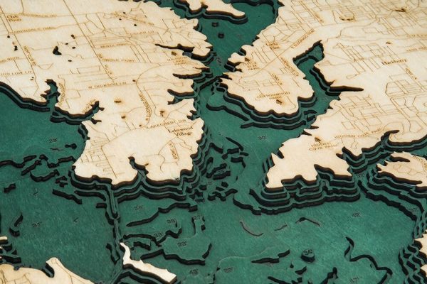 Bathymetric Map Lewisville Lake, Texas