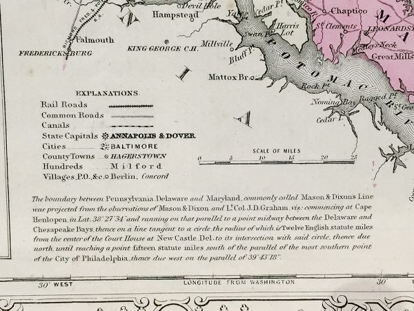 Delaware and Maryland State Map (1865) - Image 5