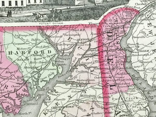Delaware and Maryland State Map (1865) - Image 7