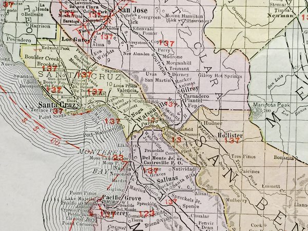 California State Railroad Map (c. 1917)