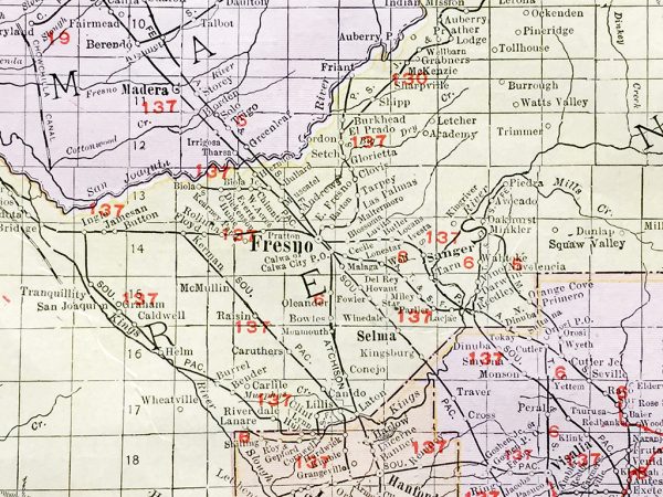 California State Railroad Map (c. 1917)