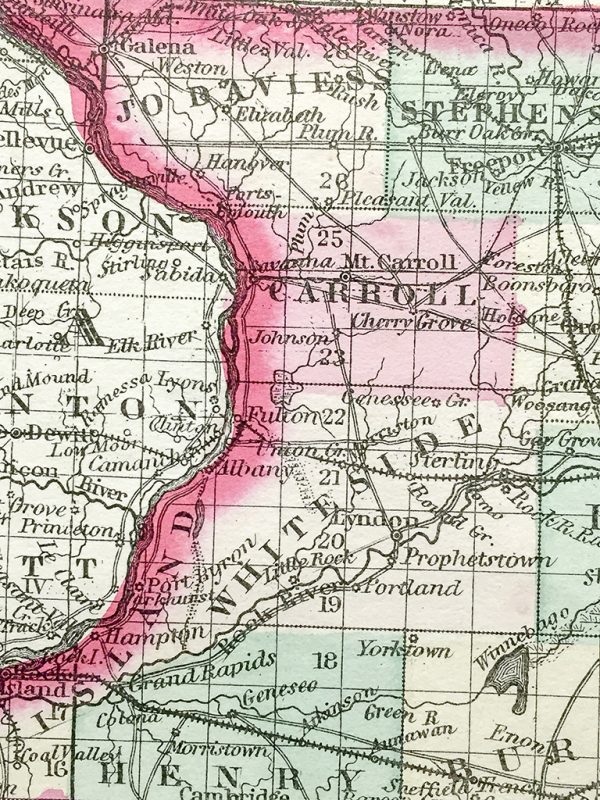 Antique Map - Illinois State Map (1862)