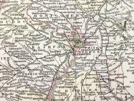 Delaware, Maryland, Virginia, and West Virginia State Map (1886)