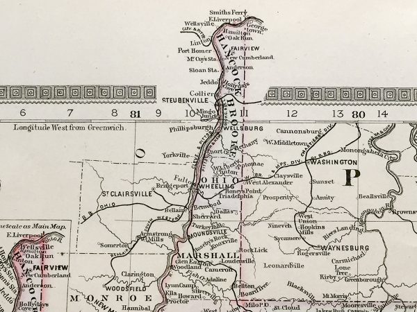 Delaware, Maryland, Virginia, and West Virginia State Map (1886)