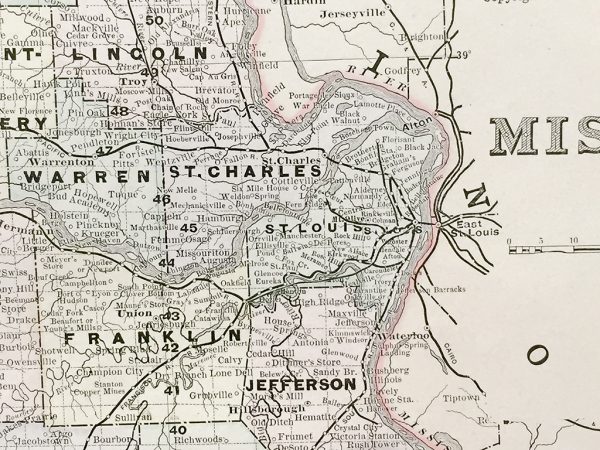 Antique Map - Missouri State Map (1886)