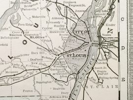 Antique Map - Missouri State Map (1886)