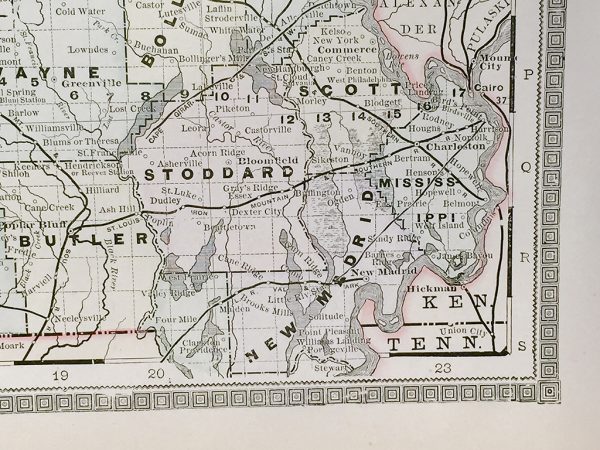 Antique Map - Missouri State Map (1886)