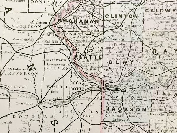 Antique Map - Missouri State Map (1886)