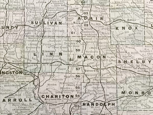 Antique Map - Missouri State Map (1886)