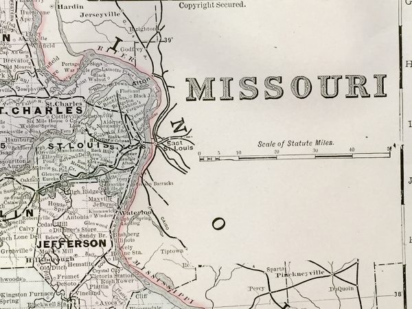 Antique Map - Missouri State Map (1886)
