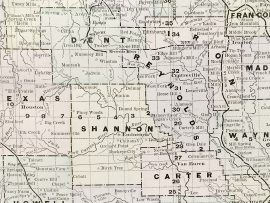 Antique Map - Missouri State Map (1886)