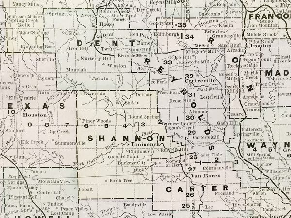 Antique Map - Missouri State Map (1886)