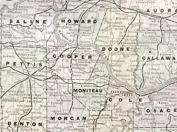 Antique Map - Missouri State Map (1886)