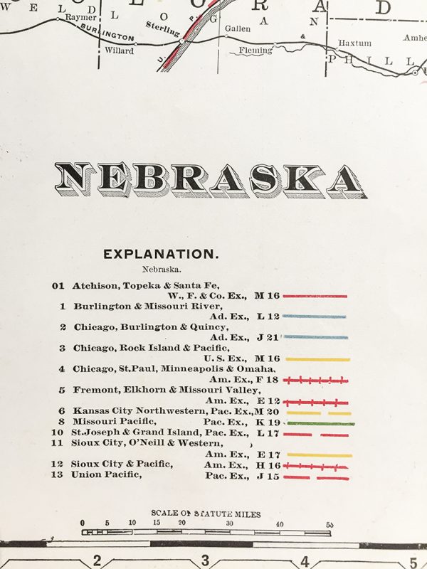 Nebraska State Railroad Map (1897)