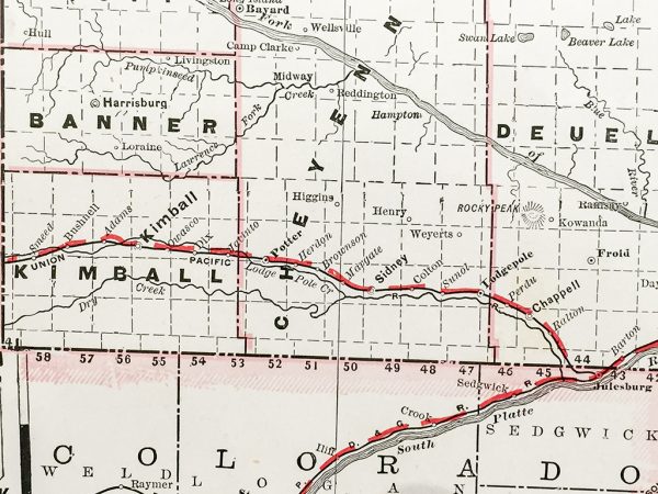 Nebraska State Railroad Map (1897)