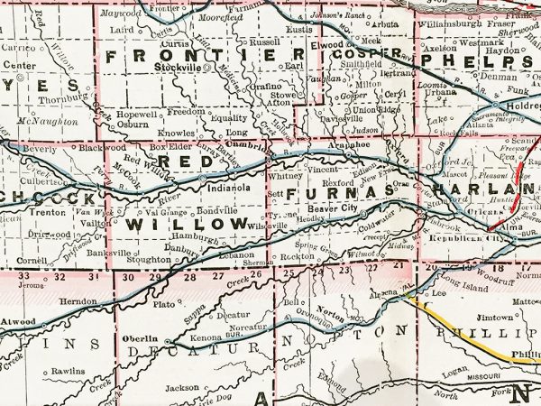 Nebraska State Railroad Map (1897)