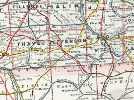 Nebraska State Railroad Map (1897)