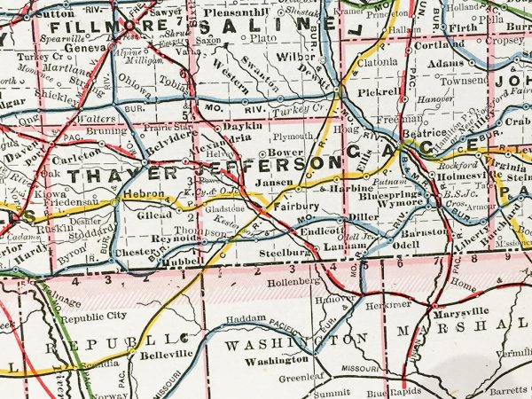 Nebraska State Railroad Map (1897)