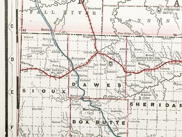 Nebraska State Railroad Map (1897)