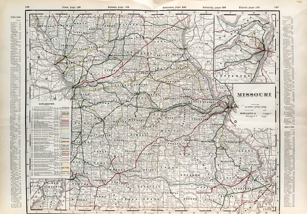 Missouri State Railroad Map (1928)