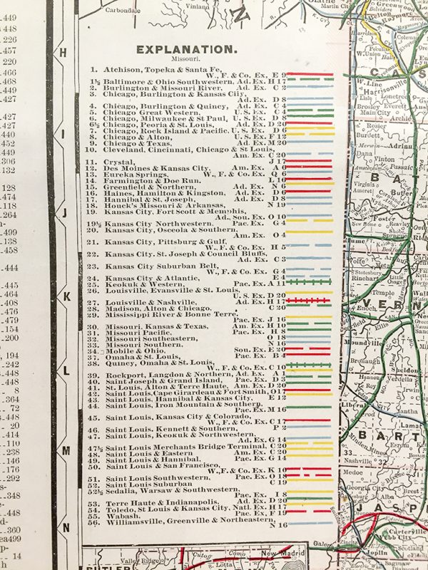 Missouri State Railroad Map (1928)