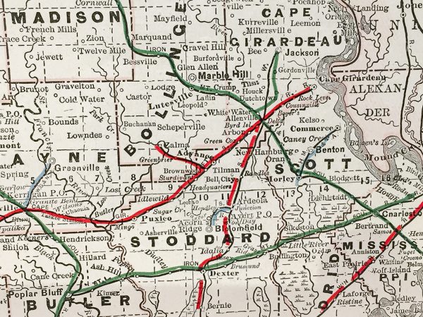 Missouri State Railroad Map (1928)