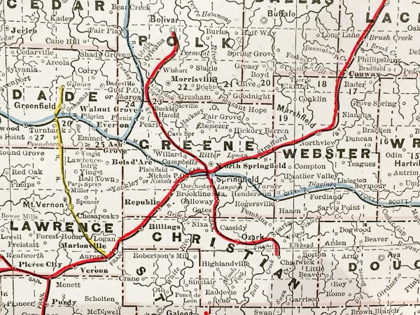 Missouri State Railroad Map (1928)