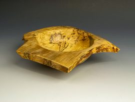 Jerry Kermode - Silver Maple Square-Cut Natural Edge Bowl