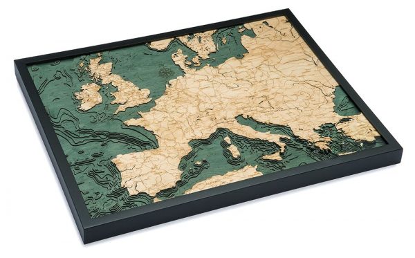 Bathymetric Map Western Europe