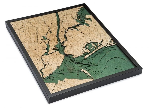 Bathymetric Map 5 Boroughs, New York