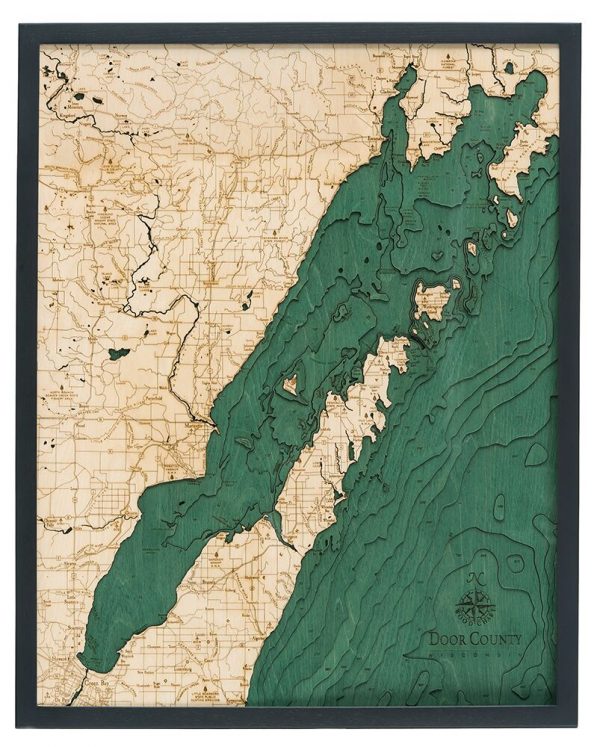 Bathymetric Map Door County, Wisconsin