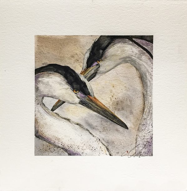 Beki Killorin Original Water Color - Heron Dance