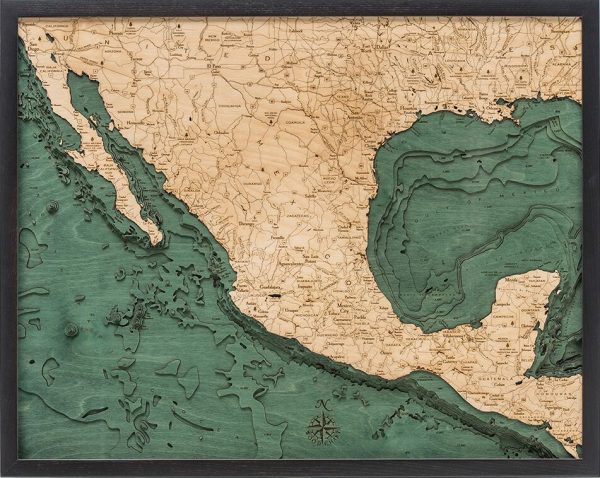 Bathymetric Map of Mexico