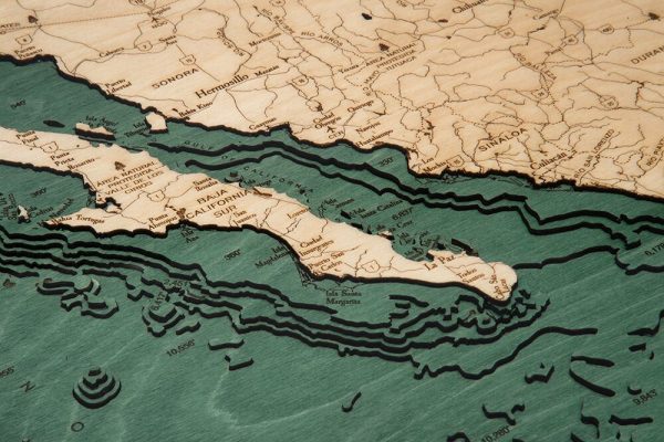 Bathymetric Map of Mexico