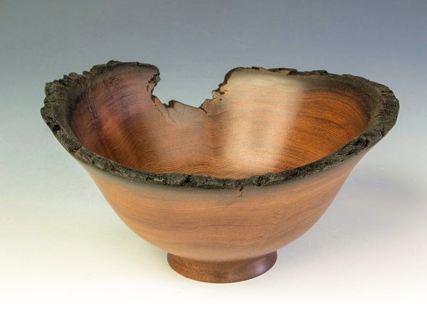 Jerry Kermode - Redwood Natural Edge Bowl with Burnt Rim