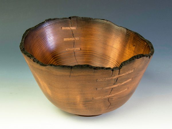 Jerry Kermode - Redwood Natural Edge Bowl with 6 Stitches