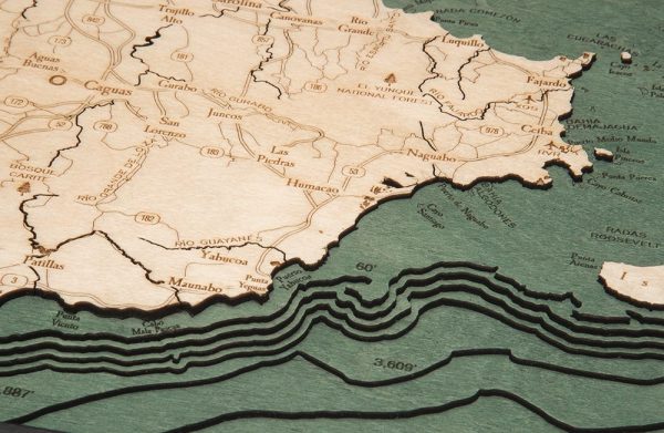 Bathymetric Map Puerto Rico