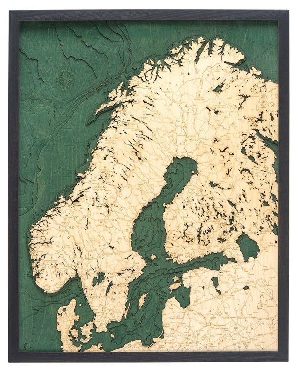 Bathymetric Map Scandinavia