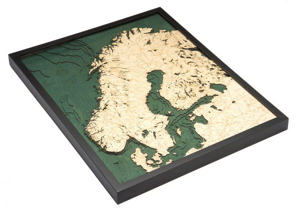 Bathymetric Map Scandinavia