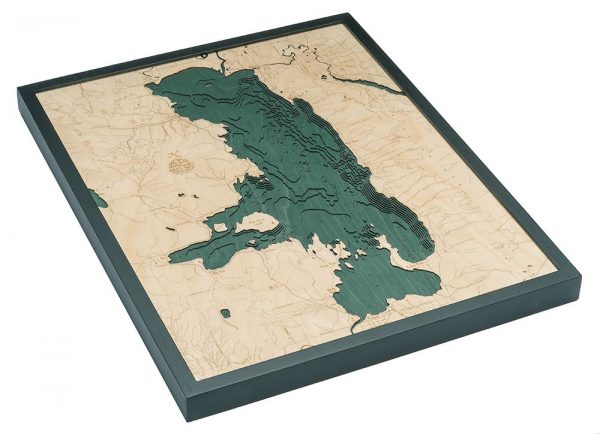 Bathymetric Map Flathead Lake, Montana