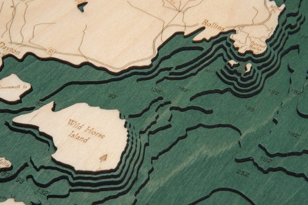 Bathymetric Map Flathead Lake, Montana