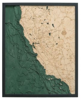 Bathymetric Map California Coast