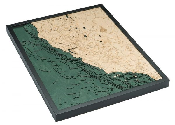 Bathymetric Map California Coast