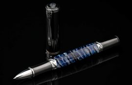 William Henry Cabernet Blue Mammoth Rollerball Pen - Mammoth Tooth