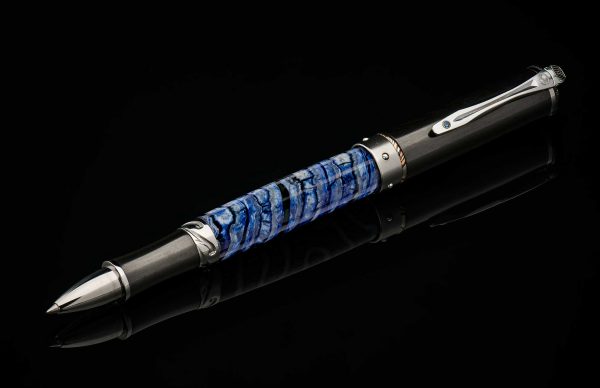 William Henry Cabernet Blue Mammoth Rollerball Pen - Mammoth Tooth